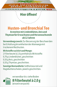 Medicinale thee, hoest- en bronchiale thee (8 zakjes), 16 g