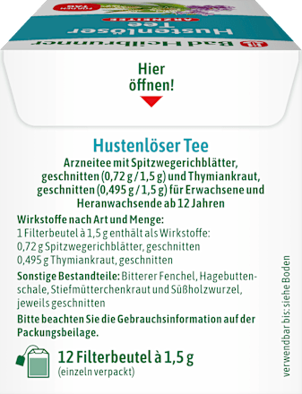 Arzneitee, Hustenlöser Tee (12 Beutel), 18 g