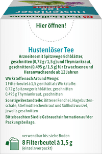 Arzneitee, Hustenlöser Tee (8 Beutel), 12 g