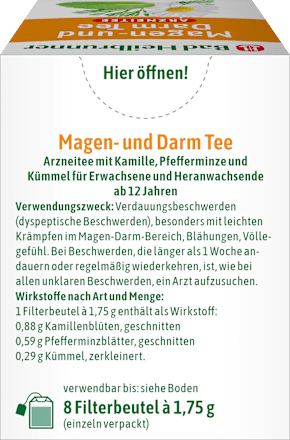 Medicinale thee, maag- en darmthee (8 zakjes), 14 g