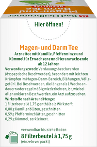 Medicinale thee, maag- en darmthee (8 zakjes), 14 g