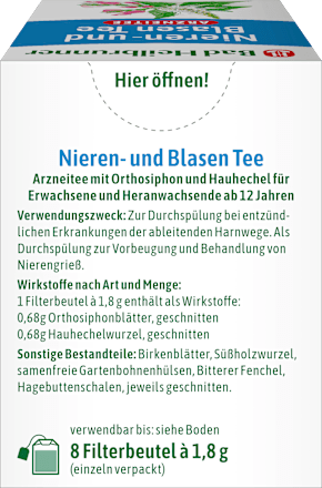 Medicinale thee, nier- en blaasthee (8 zakjes), 14,4 g