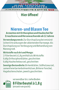 Medicinale thee, nier- en blaasthee (8 zakjes), 14,4 g