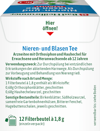 Arzneitee, Nieren- & Blasentee (12 Beutel), 21,6 g