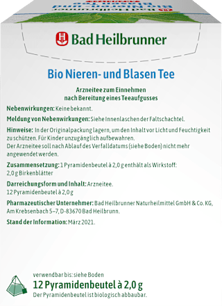 Arzneitee, Nieren- & Blasentee (12 Beutel), 24 g