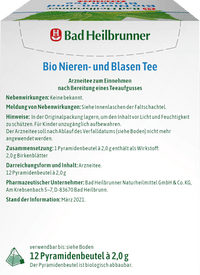 Arzneitee, Nieren- & Blasentee (12 Beutel), 24 g