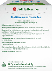 Arzneitee, Nieren- & Blasentee (12 Beutel), 24 g