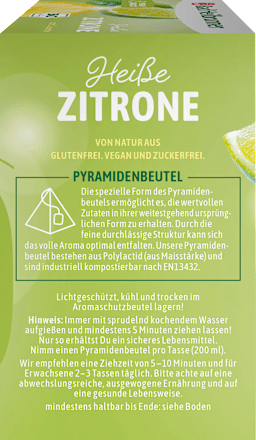 Früchtetee, Heiße Zitrone mit Limette (12 Beutel), 30 g