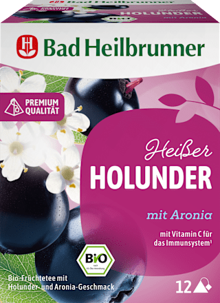 Früchtetee, Heißer Holunder mit Aronia (12 Beutel), 30 g