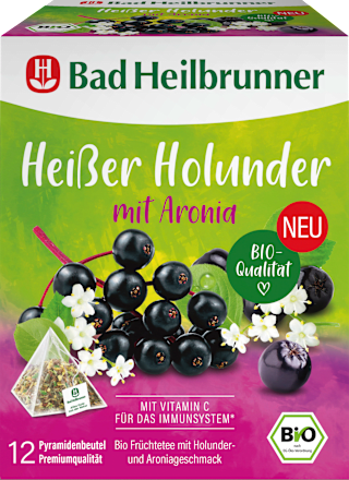 Vruchtenthee, warme vlierbes met aronia (12 theezakjes), 30 g