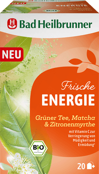 Bad Heilbrunner Grüner Tee Frische Energie mit Matcha & Zitronenmyrte (20 Beutel), 36 g