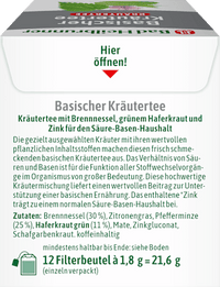 Kräutertee, Basische Kräuter (12 Beutel), 21,6 g