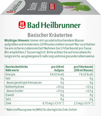 Kräutertee, Basische Kräuter (12 Beutel), 21,6 g