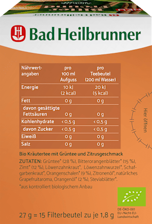 Kräutertee, Bitter Freund (15 Beutel), 27 g