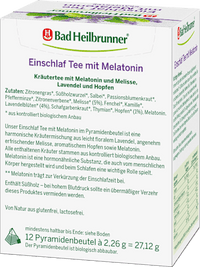 Kräutertee "Einschlaftee mit Melatonin" (12 Beutel), 27,12 g