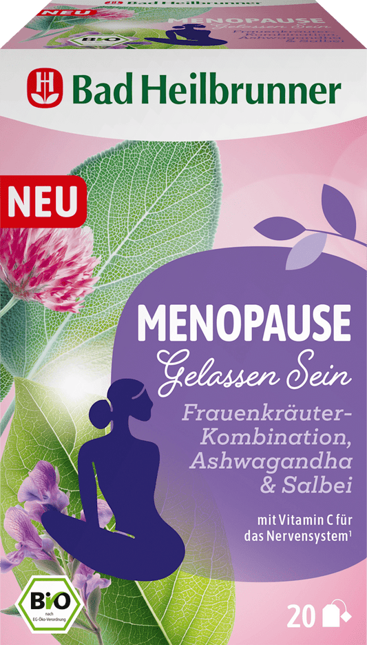 Bad Heilbrunner Tisane Ménopause Sérénité avec Ashwagandha & Sauge (20 sachets), 36 g