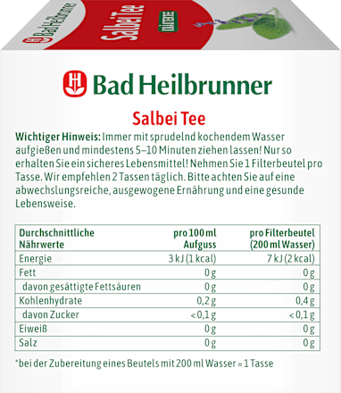Kräutertee, Salbei (12 Beutel), 19,2 g