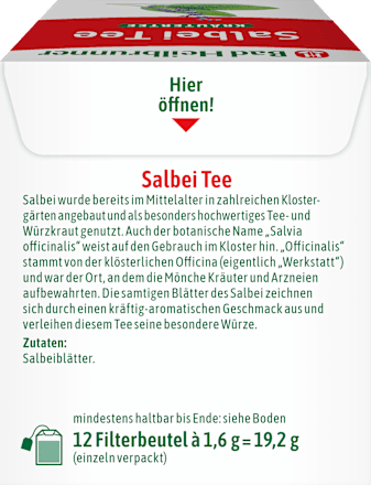 Kräutertee, Salbei (12 Beutel), 19,2 g