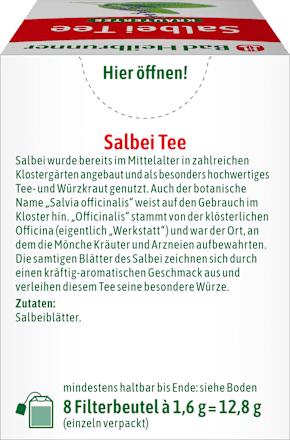 Kruidenthee, salie (8 zakjes), 12,8 g