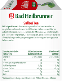 Kruidenthee, salie (8 zakjes), 12,8 g