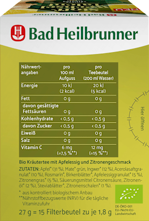 Kruidenthee, Metabolisme Talent (15 zakjes), 27 g