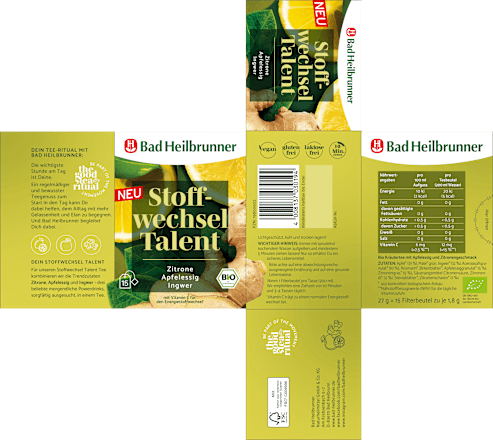 Kruidenthee, Metabolisme Talent (15 zakjes), 27 g