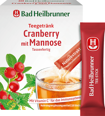 Teegetränk Cranberry mit Mannose (10 Stück), 12 g
