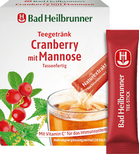Teegetränk Cranberry mit Mannose (10 Stück), 12 g