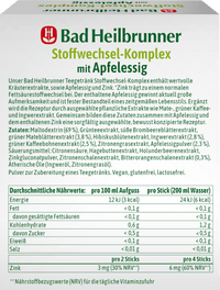 Bad Heilbrunner Boisson au thé, complexe métabolique au vinaigre de cidre (10 sachets), 16 g