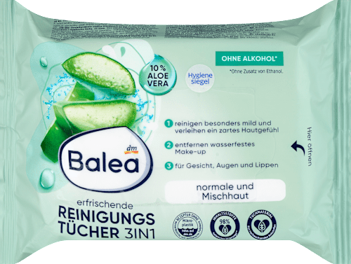 3-in-1 verfrissende make-upremoverdoekjes, 25 stuks