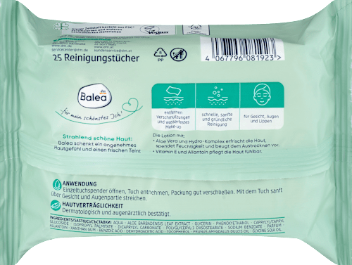 Abschminktücher 3in1 erfrischend, 25 St