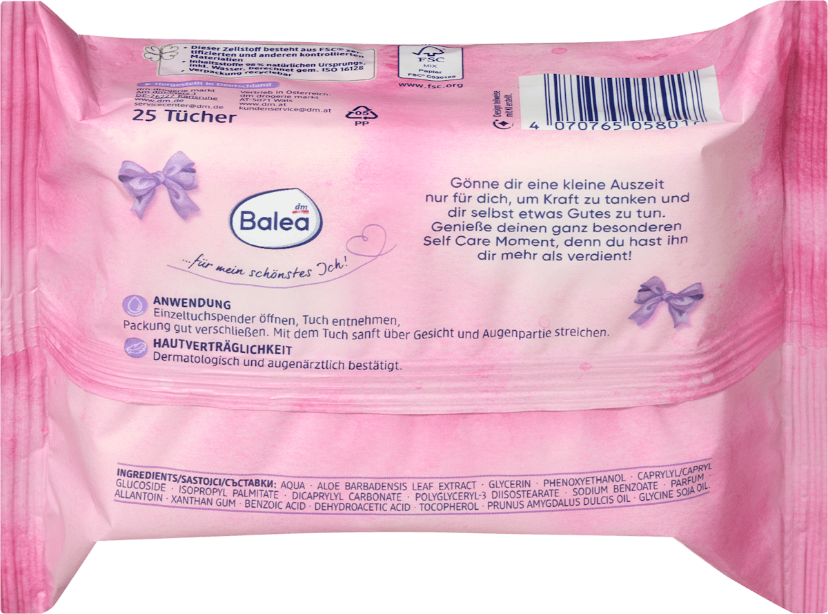 Balea Abschminktücher 5in1, 25 St