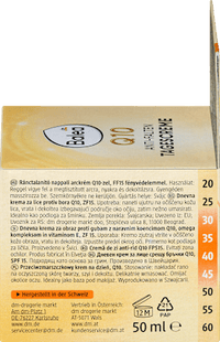Anti-rimpel gezichtscrème Q10 SPF 15, 50 ml