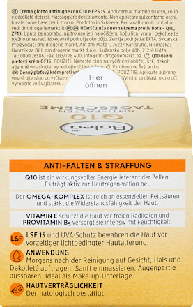 Anti Falten Gesichtscreme Q10 LSF 15, 50 ml
