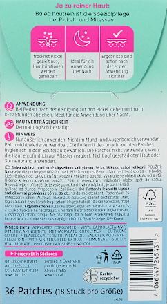 Anti-puistjespleisters Huidreiniging, 36 stuks