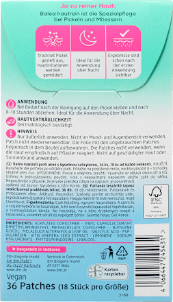 Anti-puistjespleisters Huidreiniging, 36 stuks