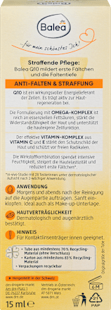 Oogcrème Q10 Anti-Rimpel, 15 ml