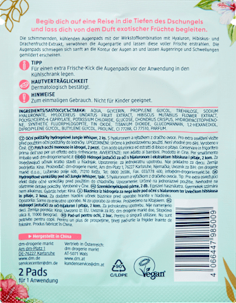 Augenpads Hydrogel Blätter (1 Paar), Jungle Whisper, 2 St