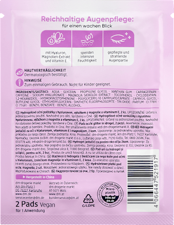 Oogkussentjes Hydrogel Glitter (1 paar), 2 stuks