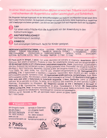 Oogkussentjes Hydrogel Magnolia (1 paar), 2 stuks