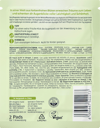 Oogkussentjes Hydrogel Peony (1 paar), 2 stuks