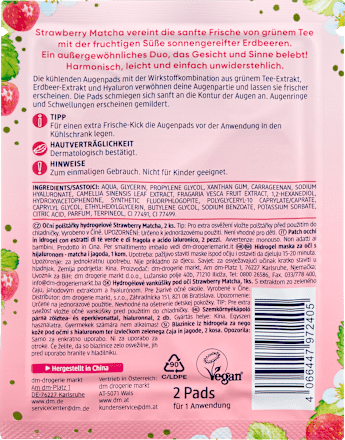 Augenpads Hydrogel Strawberry Matcha (1 Paar), 2 St