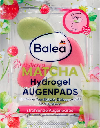 Augenpads Hydrogel Strawberry Matcha, 3- farbig (1 Paar), 2 St