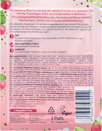 Augenpads Hydrogel Strawberry Matcha, 3- farbig (1 Paar), 2 St