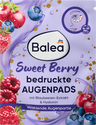 Augenpads Sweet Berry bedruckt (1 Paar), 2 St