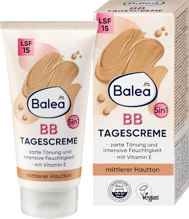 Balea BB Cream medium huidskleur SPF 15, 50 ml
