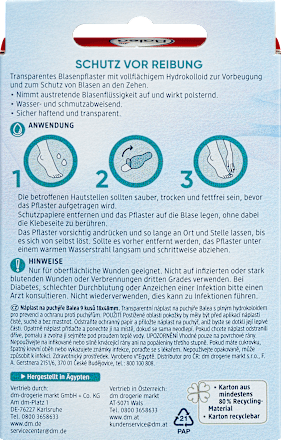 Blarenpleisters voor tenen, 9 stuks