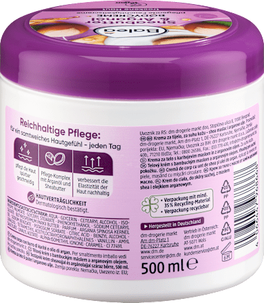 Bodycreme Sheabutter & Arganöl, 500 ml