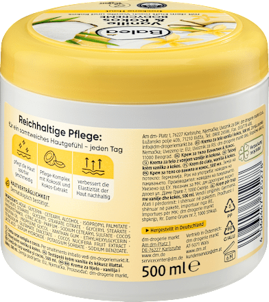 Bodycreme Vanille & Kokos, 500 ml