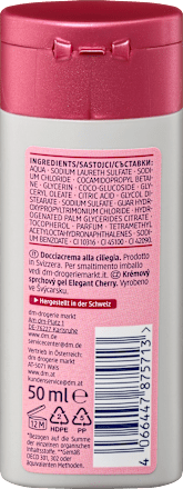 Crème douche Elegant Cherry, reisformaat, 50 ml
